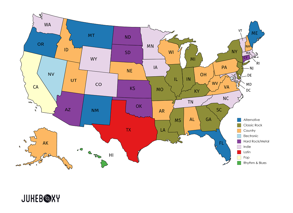 Music Genres By State